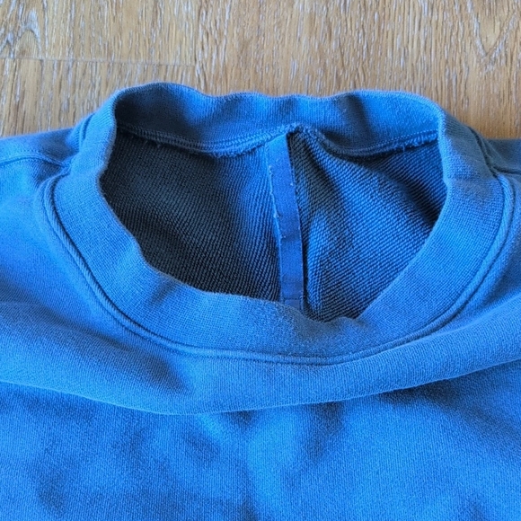 Lululemon French Terry Oversized Long Sleeve Crew Sweatshirt Men's M Blue - Picture 4 of 9